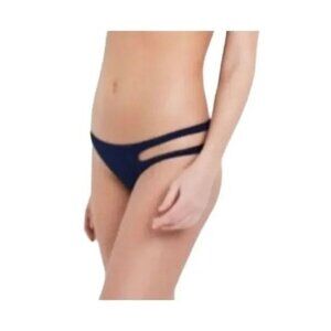 NEW! L'Agent Agent Provocateur Agata Navy Blue Cut Out Bikini Bottom Large